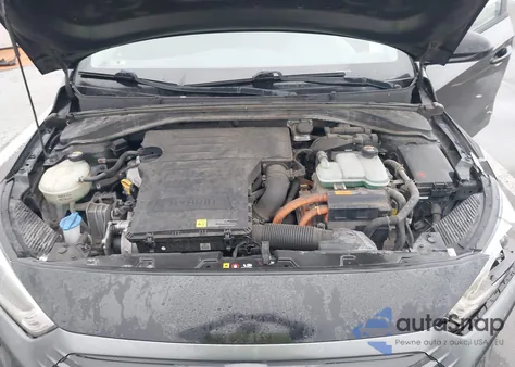 2017 Hyundai Ioniq Hybrid Blue из США, поврежденный, VIN KMHC65LC6HU038881